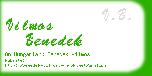 vilmos benedek business card